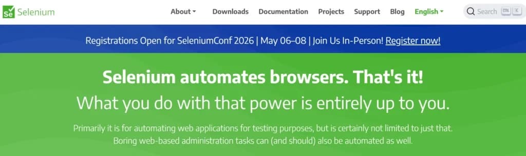 Selenium web automation platform logo