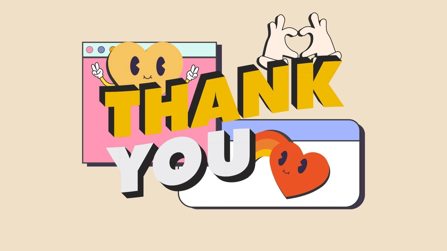 Thank you lettering graphic