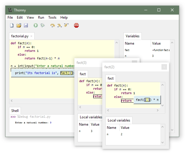 Thonny IDE for beginner Python developers