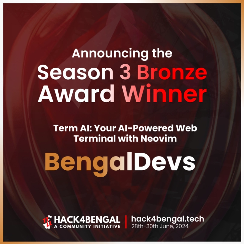 Hack 4 Bengal 3.0 second runner-up award achievement
