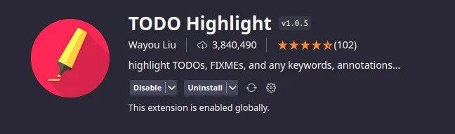 TODO Highlight extension for code annotations