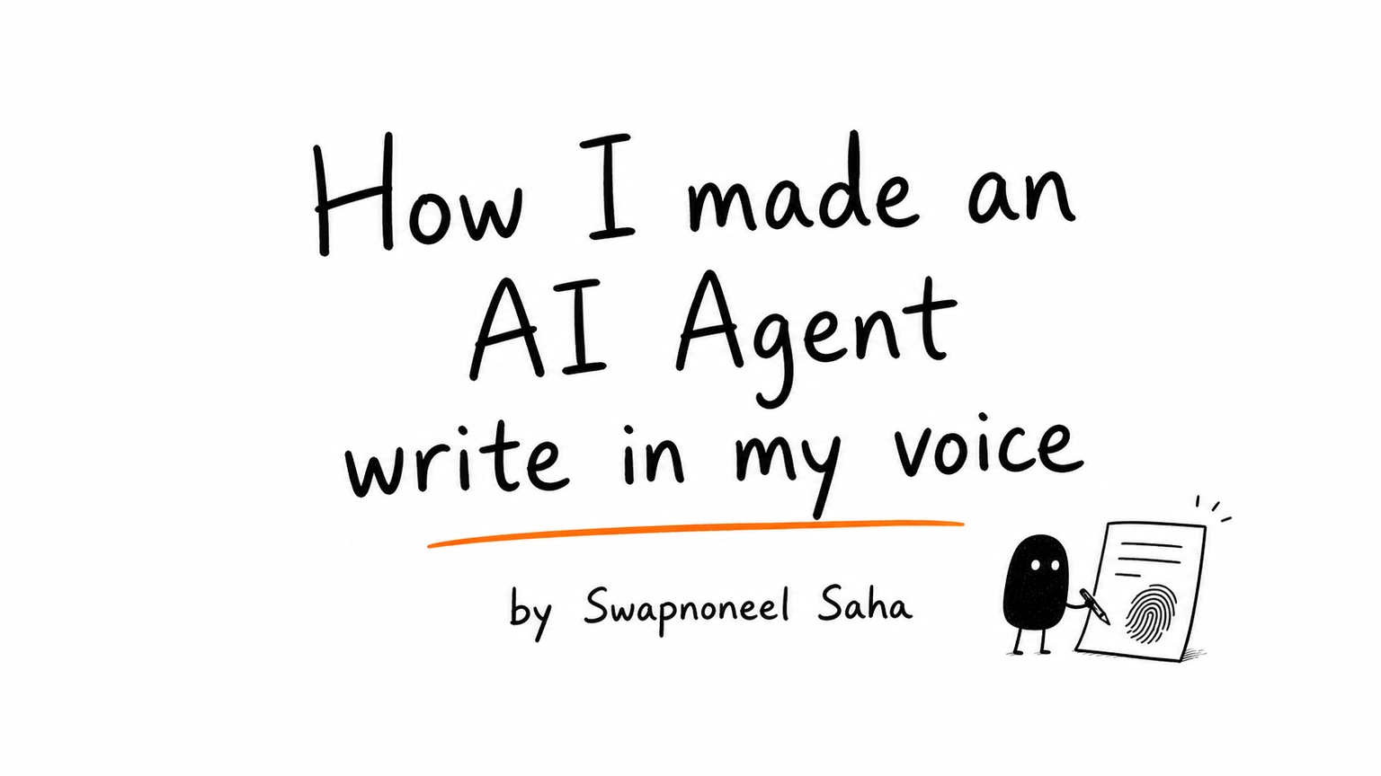 How I made an AI Agent write in my voice